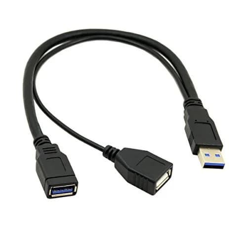 chenyang USB 3.0 Splitter Y Cable 1 Male to 2 Female | Extra Power Data Extension Cable for 2.5" Mobile Hard Disk thumbnail 3