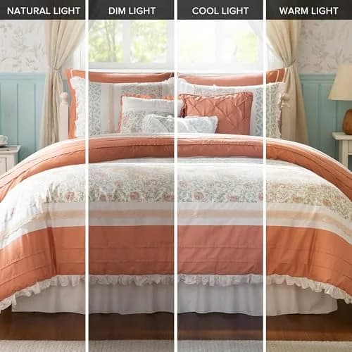Madison Park Cottage Cotton Comforter Set, 9PC King Bedding Set | Shabby Chic Paisley Design thumbnail 7