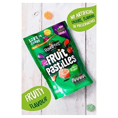 Rowntree's Fruit Pastilles Bag 143 g | British Gummy Candy with Natural Fruit Flavors thumbnail 6