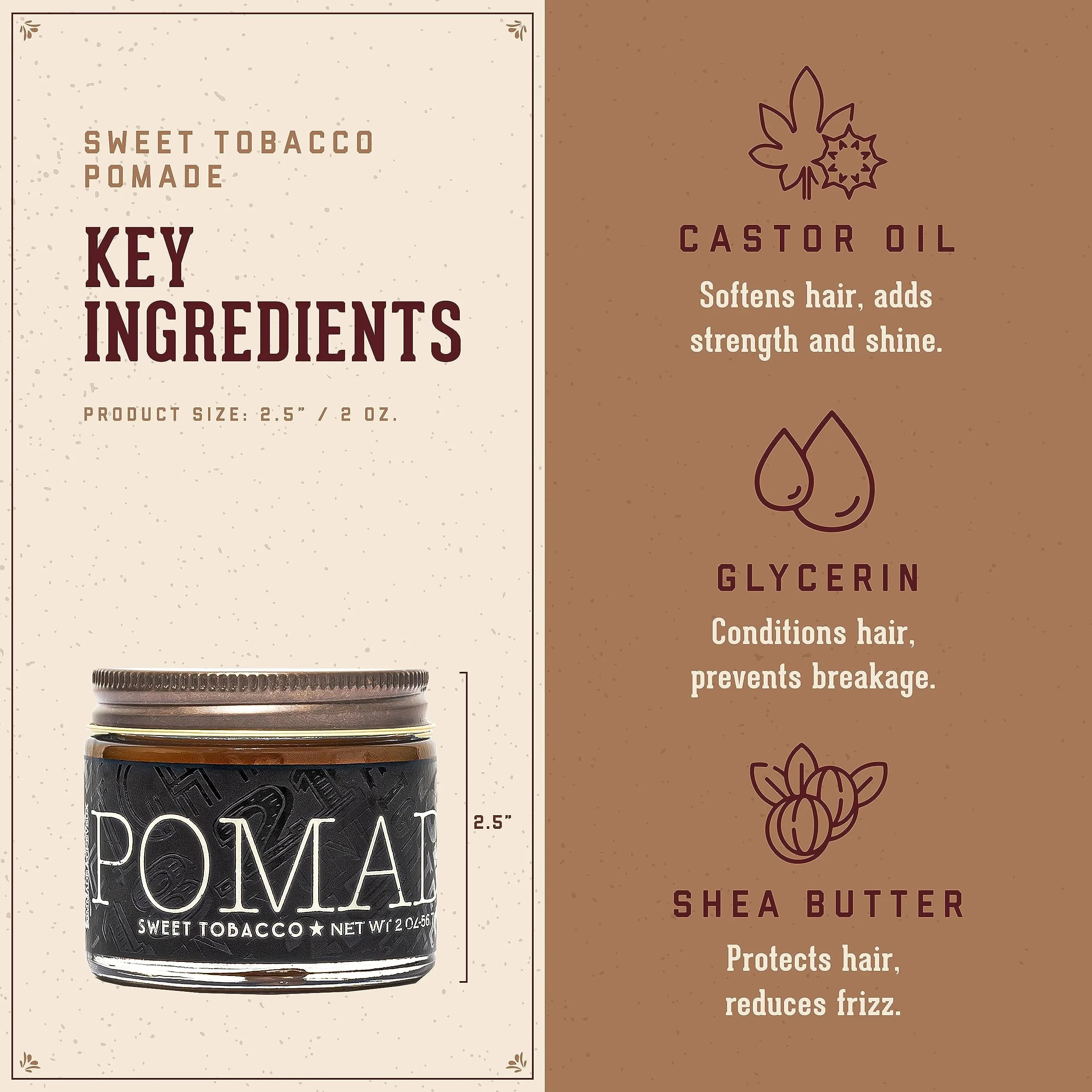 18.21 Man Made Medium Hold High Shine Pomade, Sweet Tobacco Scent, 2 oz - view 3
