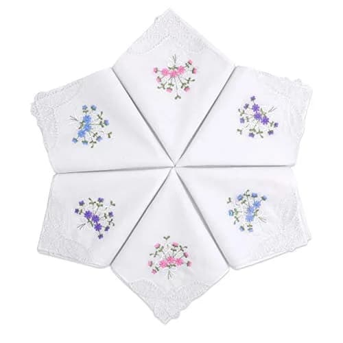 Selected Hanky Women's Cotton Handkerchiefs Assorted Floral | Elegant & Eco-Friendly (70-120 chars) thumbnail 1