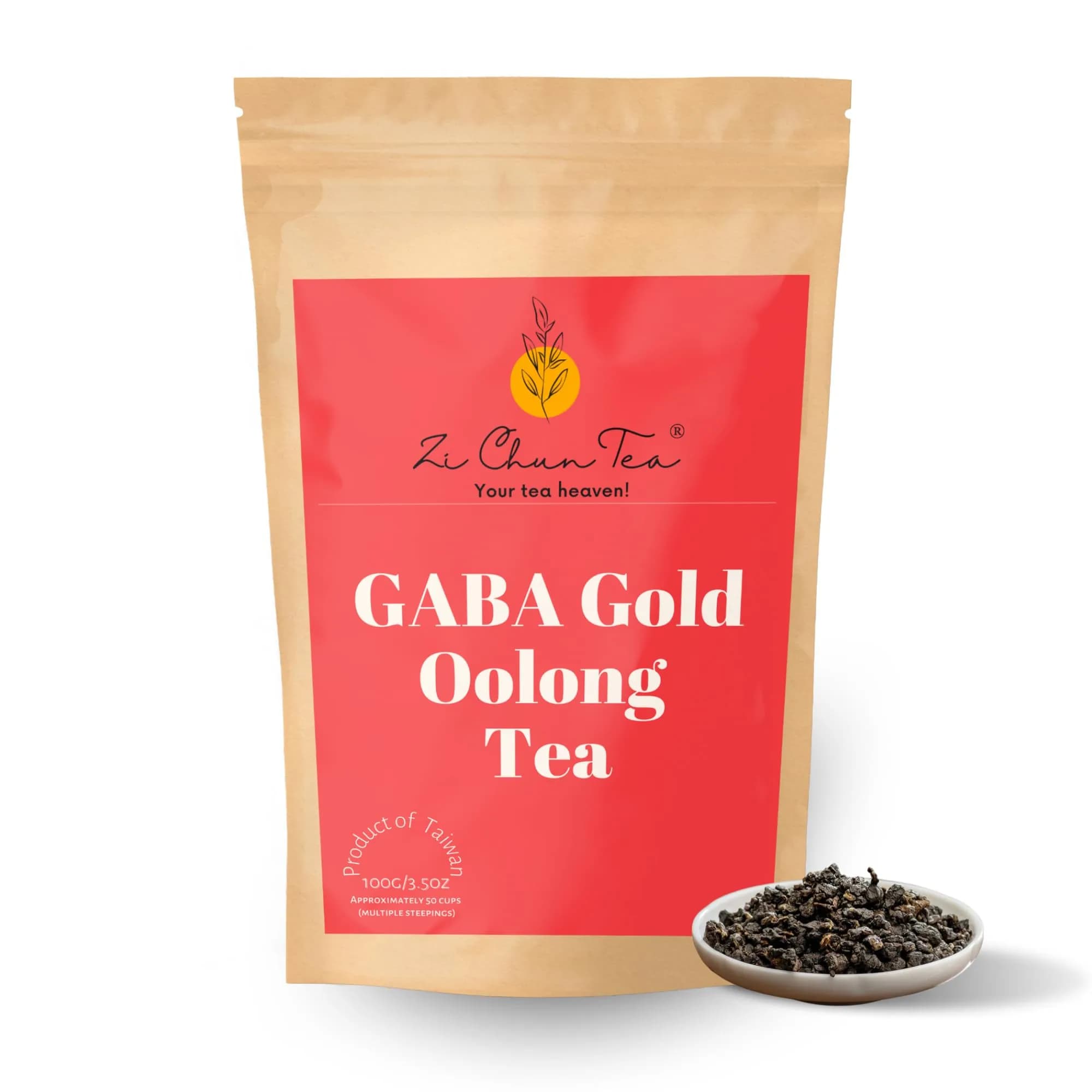Zi Chun Tea GABA Oolong Loose Leaf Tea 100g (3.5 oz) | Taiwanese Oolong with Honey & Toasted Grain Notes - main product image