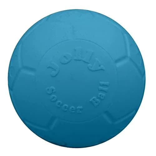 Jolly Pets Medium Jolly Soccer Ball Dog Toy 6 Inch Diameter Ocean Blue | Floating-Bouncing Dog Toy thumbnail 1