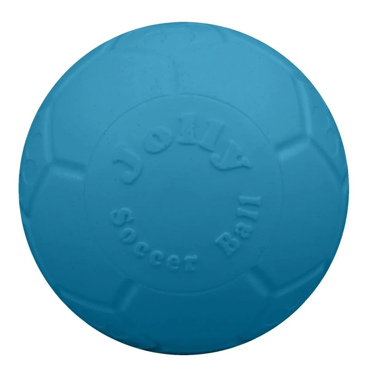 Jolly Pets Medium Jolly Soccer Ball Dog Toy 6 Inch Diameter Ocean Blue | Floating-Bouncing Dog Toy - main product image