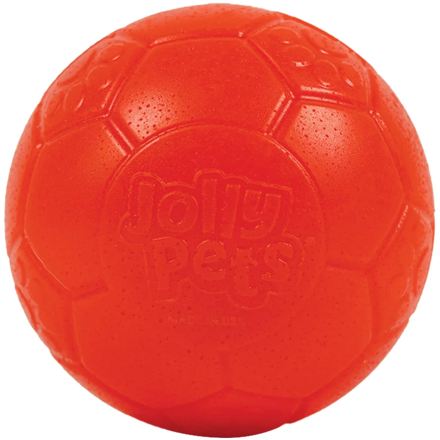Jolly Pets Large Soccer Ball Dog Toy 20.3 cm (8 inch) Diameter Orange | Unsinkable & Unpuncturable Play Ball - main product image