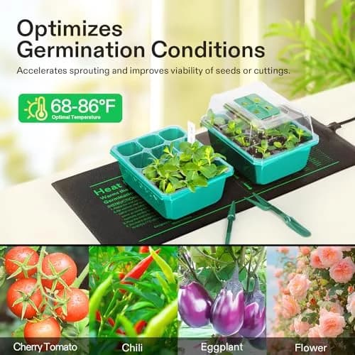 VIVOSUN 48" x 20.75" Waterproof Seedling Heat Mat | Stable & Uniform Heat for Germination thumbnail 5