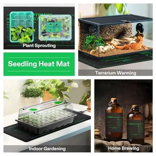 VIVOSUN 48" x 20.75" Waterproof Seedling Heat Mat | Stable & Uniform Heat for Germination thumbnail 6