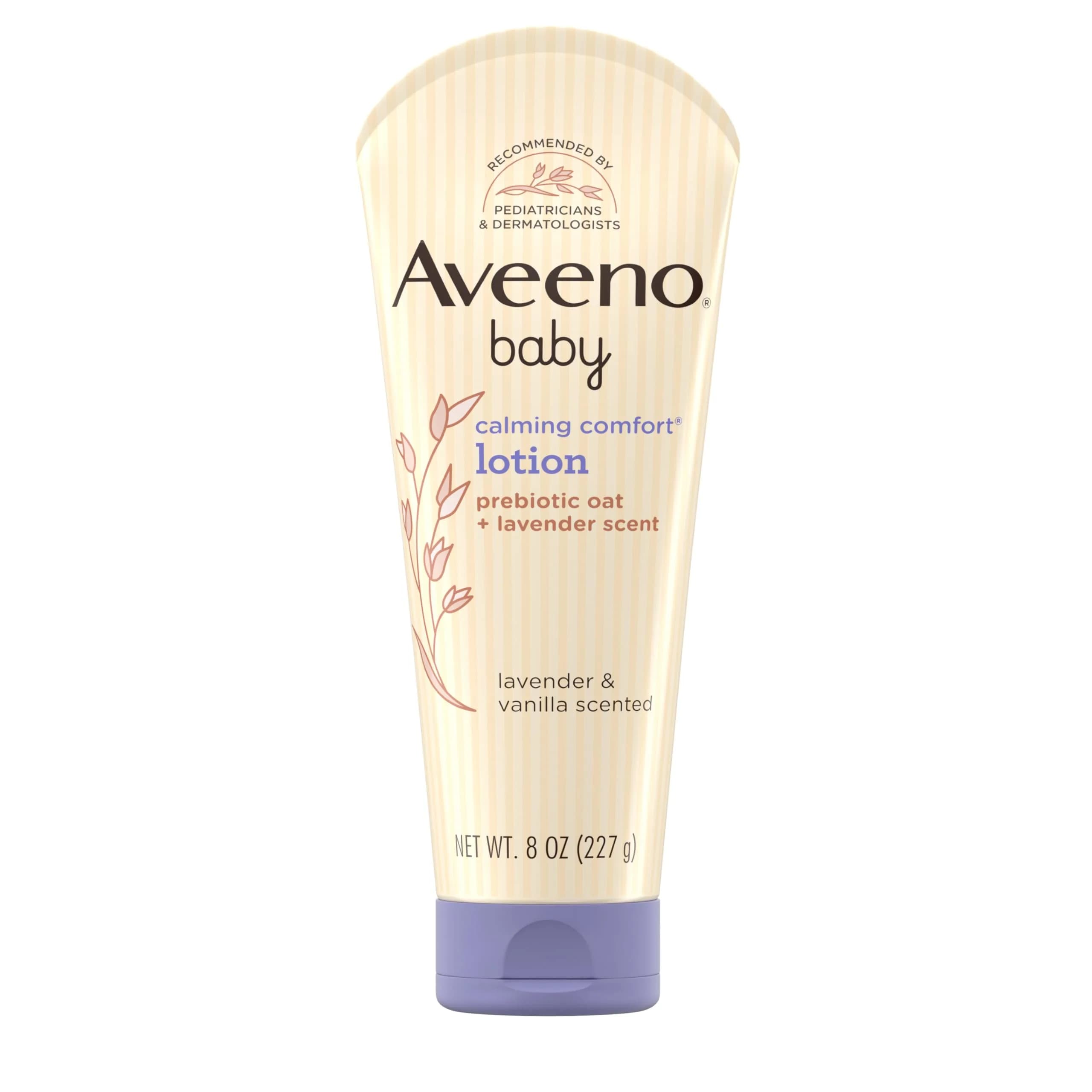 Aveeno Baby Calming Comfort Moisturizing Body Lotion with Lavender & Vanilla, 237ml (8 fl. oz) | Hypoallergenic for Sensitive Skin - main product image