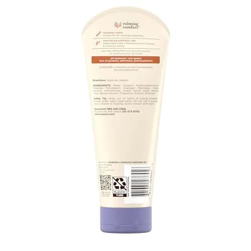 Aveeno Baby Calming Comfort Moisturizing Body Lotion with Lavender & Vanilla, 237ml (8 fl. oz) | Hypoallergenic for Sensitive Skin thumbnail 9