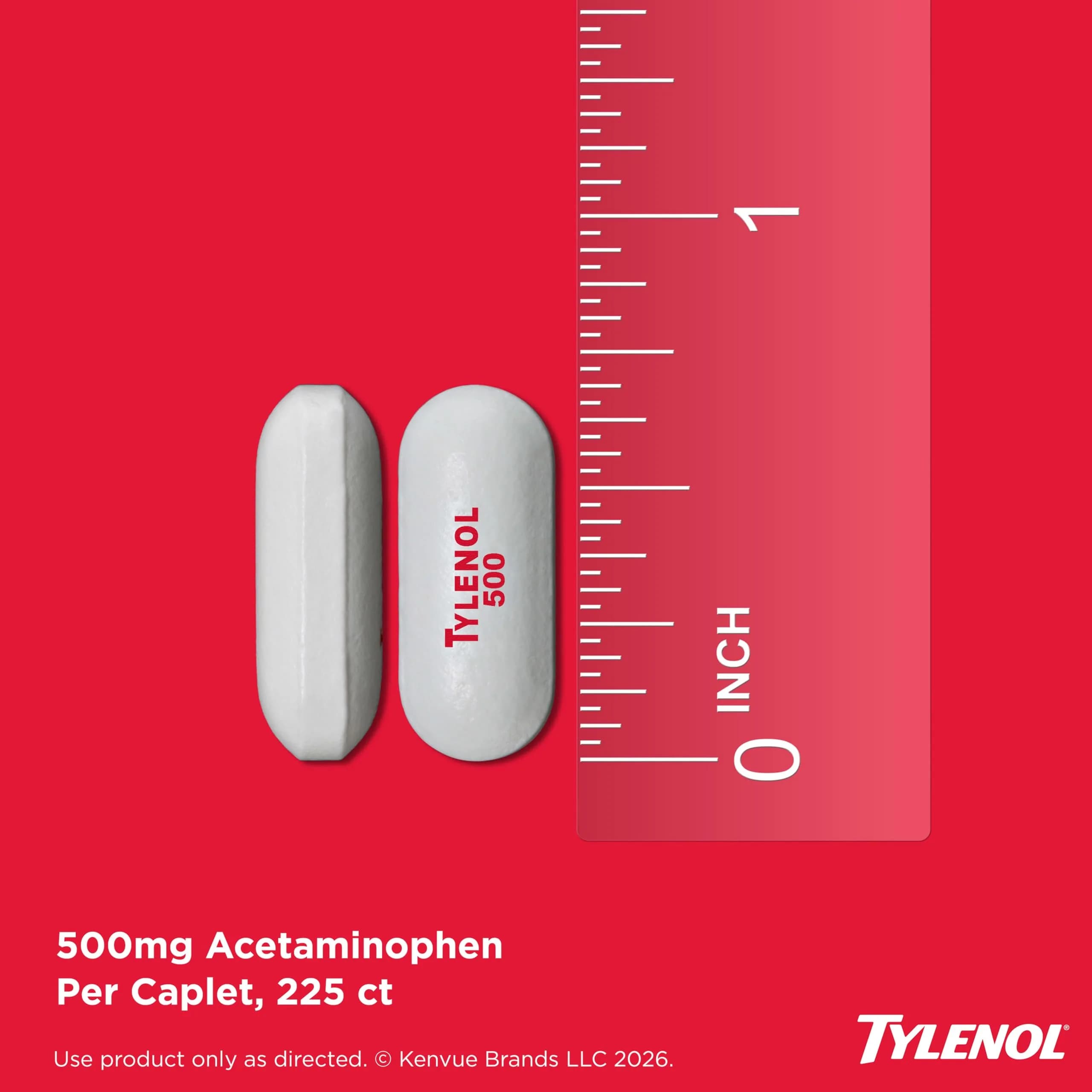 Tylenol Extra Strength Caplets, 500 mg Acetaminophen, 225 Count | Fast Pain Relief & Fever Reduction - view 5