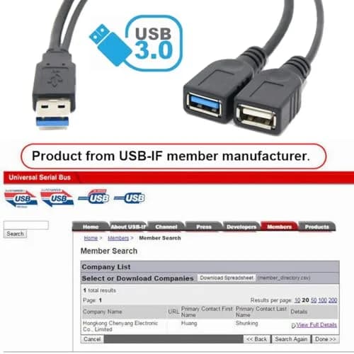 cablecc Dual USB-A 3.0 Female to Male Y Cable 20cm (0.65ft) | Extra Power & Data for External Drives thumbnail 5