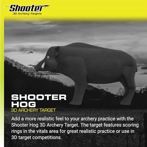 Shooter Hog 3D Archery Target 19”H x 32.5”W | Realistic Solid Body Design for Practice thumbnail 3