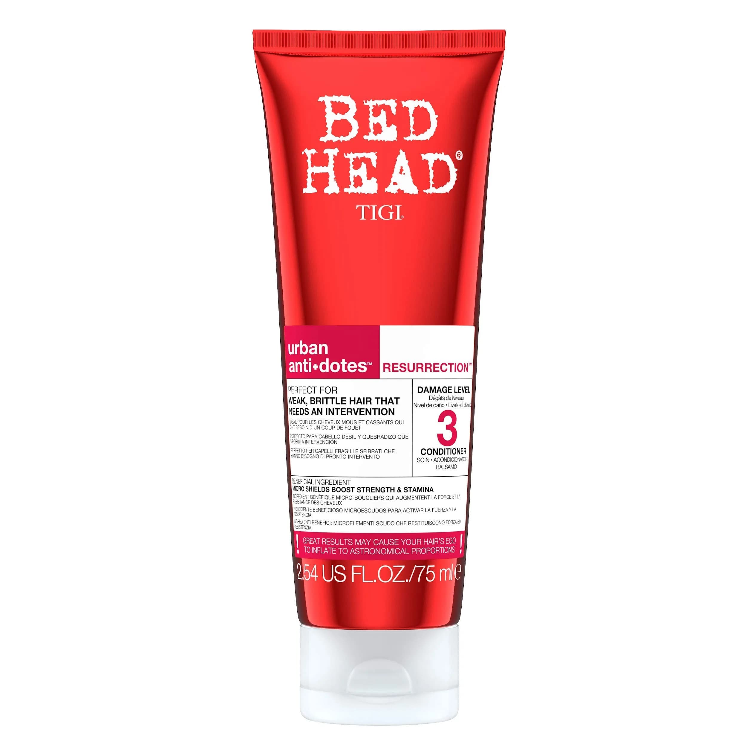 Bed Head Urban Antidotes Resurrection Conditioner 75ml | Hydrating & Repairing for Unisex — 2.54 Ounce