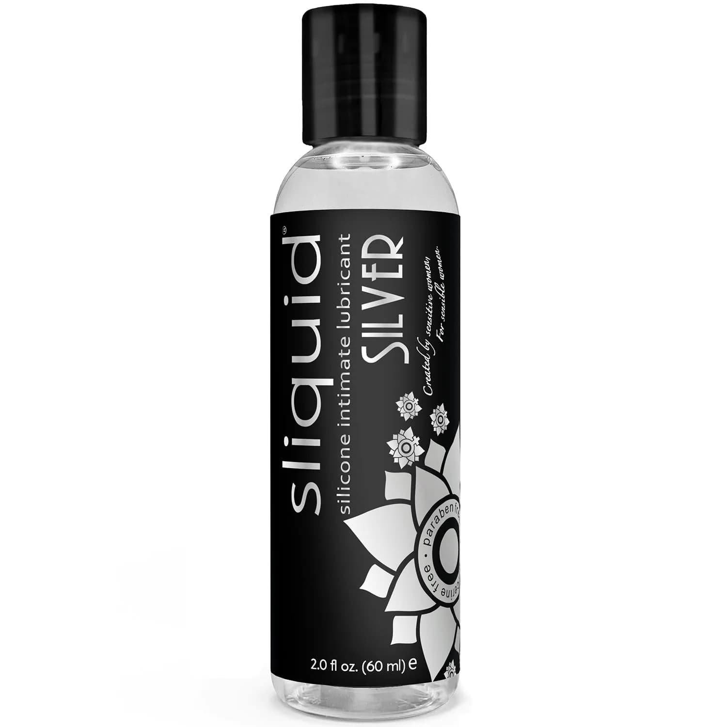 Sliquid Silver Intimate Lubricant 2 Fl Oz | Hypoallergenic Silicone Lube - main product image