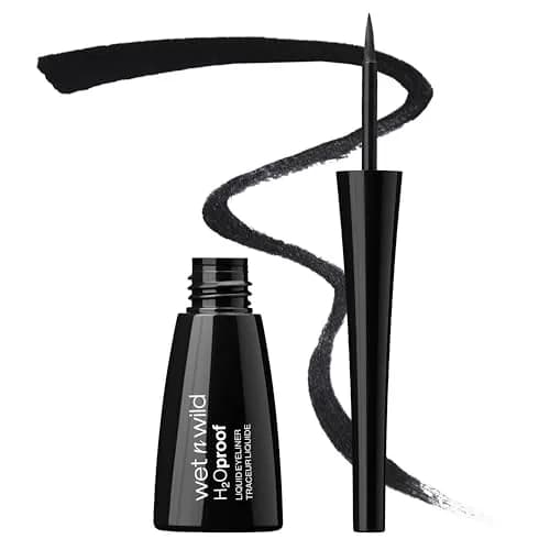 wet n wild H2O Proof Liquid Eyeliner Black | Precise Brush Applicator, Waterproof & Smudge-Proof thumbnail 1