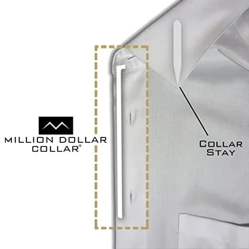 Million Dollar Collar Placket Stays White 50-Pack | Patented Collar Support for Men & Women Dress Shirts thumbnail 9