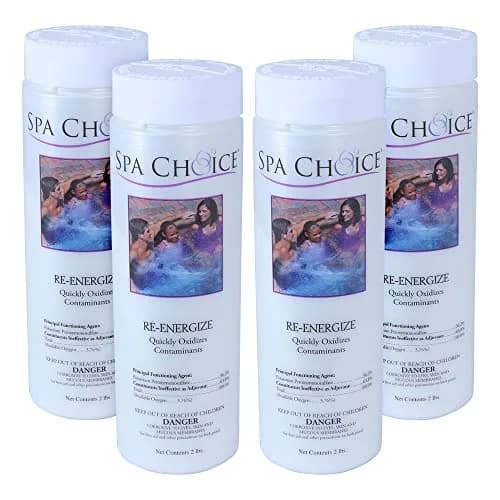 SpaChoice 4-Pack Premium Re-Energize Spa Shock | Oxygen-Based Hot Tub Water Treatment thumbnail 1
