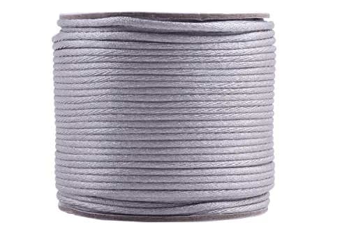 KONMAY 50 Yards 2.0mm Nylon Satin Rattail Beading String for Jewelry & Crafting | Durable, Versatile Grey thumbnail 1