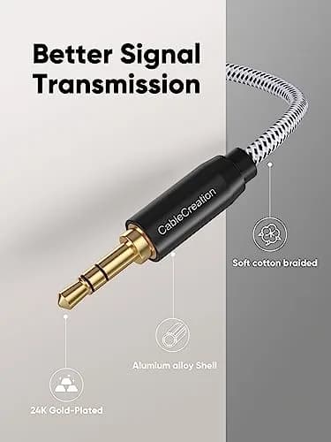 CableCreation 3.5mm Audio Cable 3FT/0.9m | Tangle-Free, Gold Plated, Durable thumbnail 3