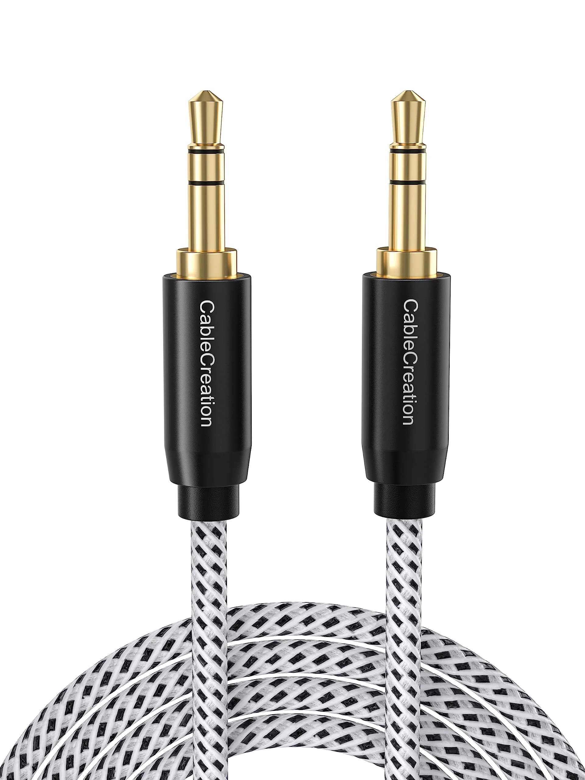 CableCreation 3Pack 3.5mm Aux Cable 6FT/1.8m | Gold Plated Audio Cord for All Devices — Black / 6FT