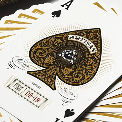 theory11 Artisan Playing Cards White Edition Poker Size | Hand-Illustrated Luxury Deck thumbnail 5