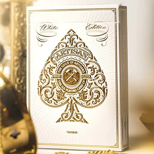 theory11 Artisan Playing Cards White Edition Poker Size | Hand-Illustrated Luxury Deck thumbnail 3