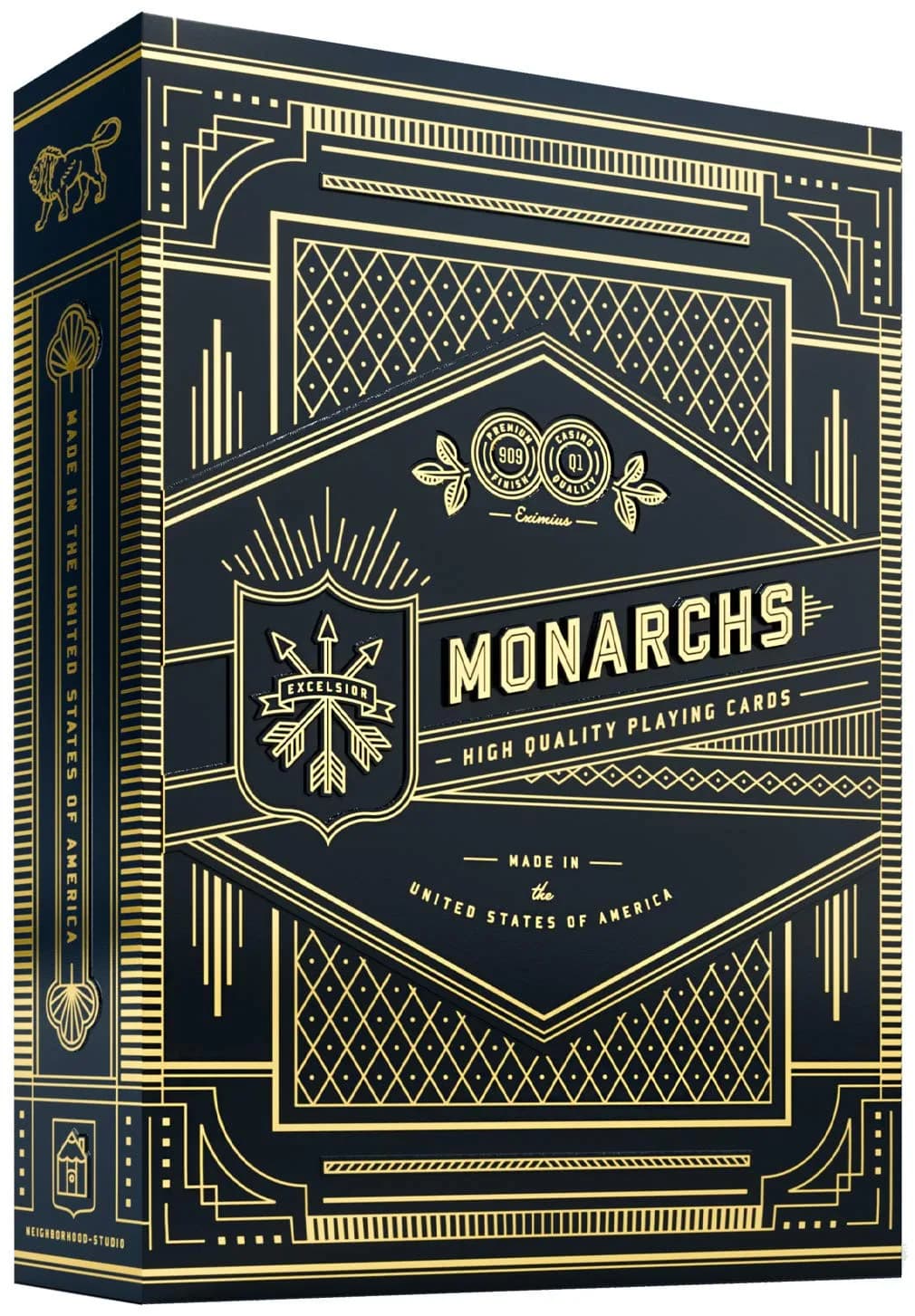 theory11 Monarch Playing Cards Blue - Navy Collector Style Poker Deck | FSC-Certified Paper