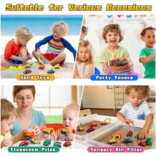 Fajiabao Construction Toy Cars for Toddlers 3+ Mini Pull Back Vehicles for Boys thumbnail 4