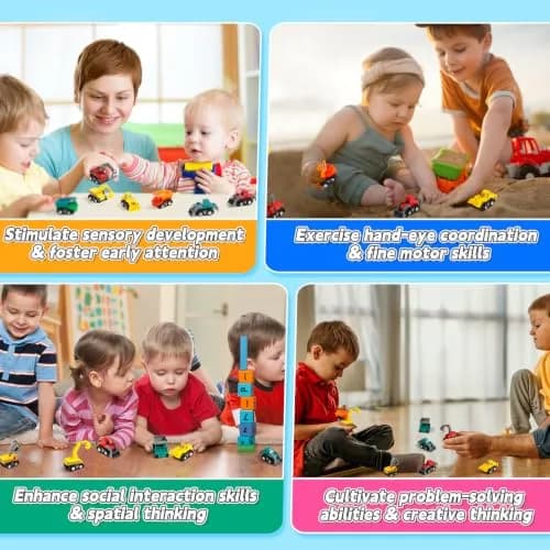 Fajiabao Construction Toy Cars for Toddlers 3+ Mini Pull Back Vehicles for Boys thumbnail 5