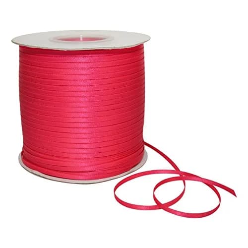 Morex Ribbon Double Face Satin Ribbon 1/8" (3mm) x 500 YD | Shocking Pink, Gift Wrapping & Crafts thumbnail 1