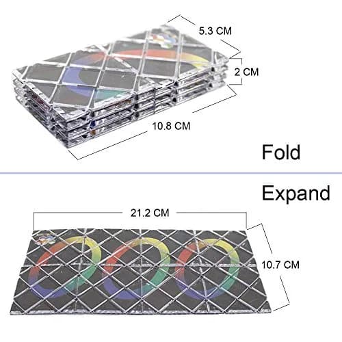 GoodPlay MoZhi LingAo 8 Panels 3 Rings Magic Folding Puzzle Cube Twisty Black | Educational Toy for Kids & Adults thumbnail 4