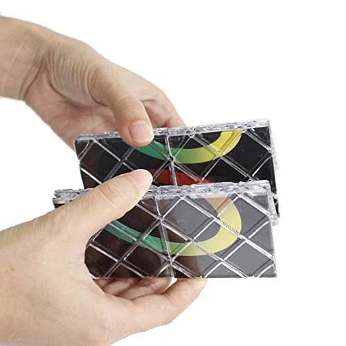 GoodPlay MoZhi LingAo 8 Panels 3 Rings Magic Folding Puzzle Cube Twisty Black | Educational Toy for Kids & Adults thumbnail 3