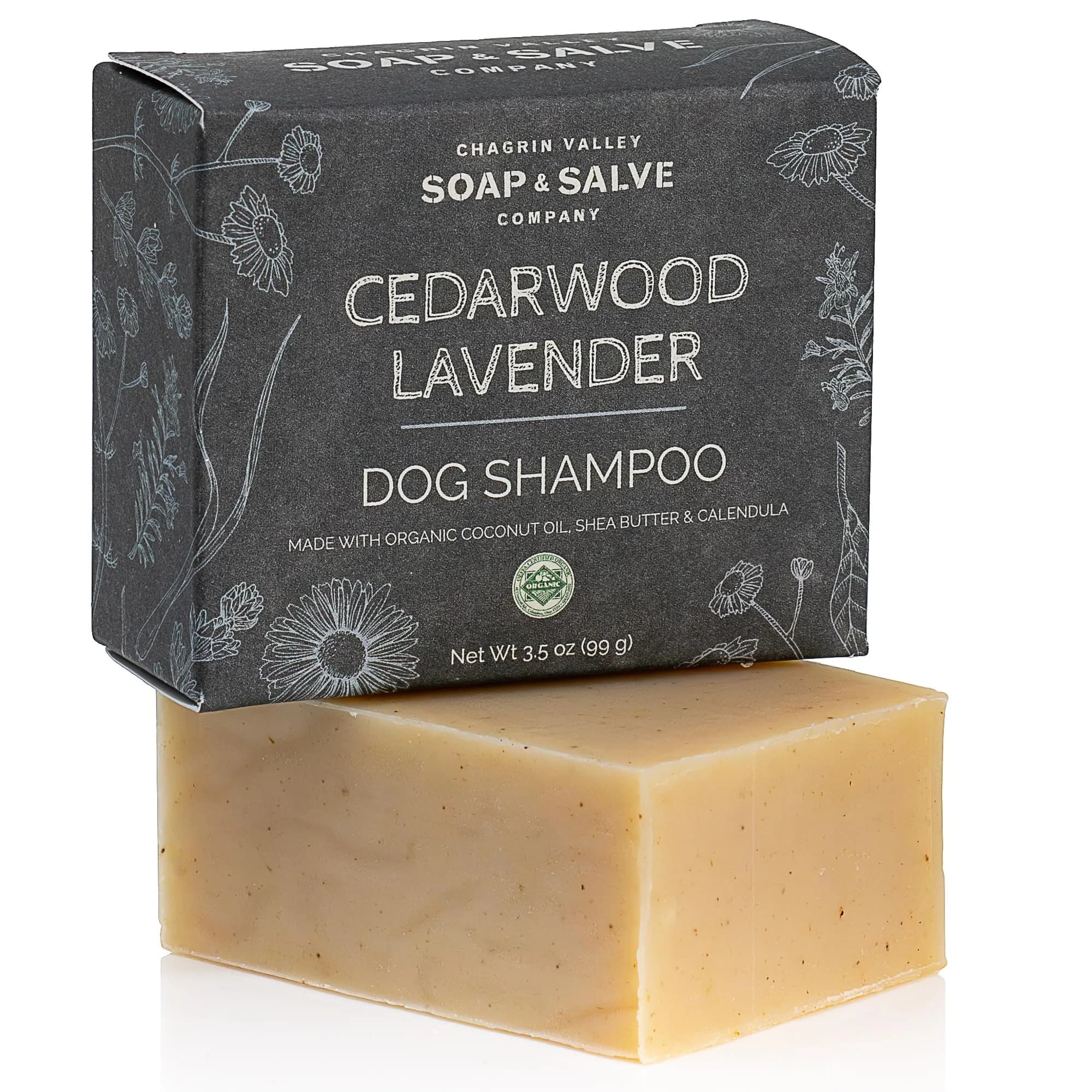 Chagrin Valley Soap & Salve Organic Dog Shampoo & Conditioner 3.8 oz | Itchy Skin Relief & Puppy Care — Cedarwood Lavendar