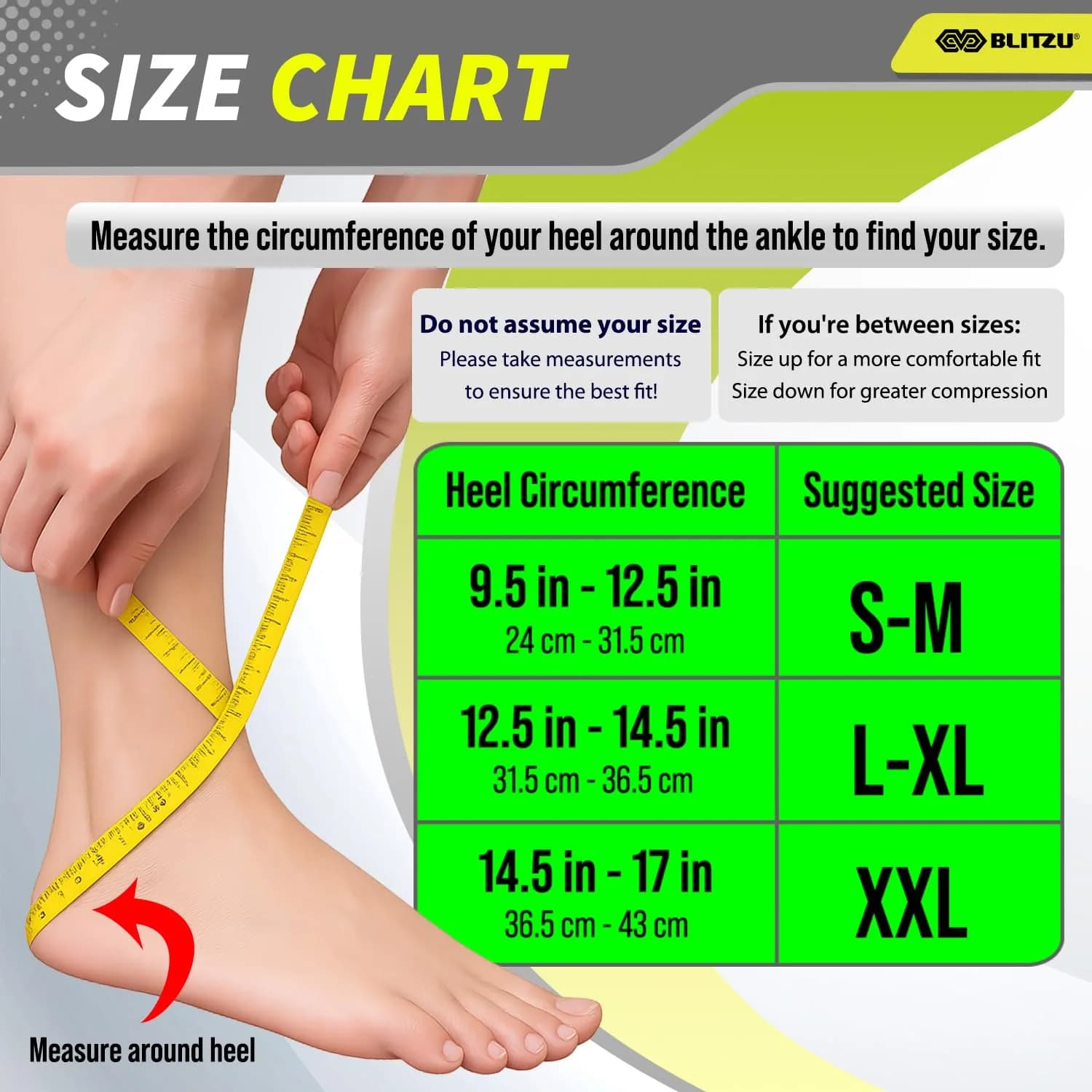 BLITZU Compression Socks for Plantar Fasciitis, Foot, Arch & Ankle Support, Large/X-Large (1 Pair) | FDA Approved Medical Grade Support - view 6