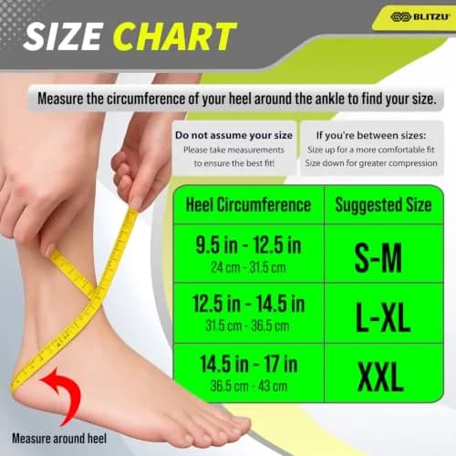BLITZU Compression Socks for Plantar Fasciitis, Foot, Arch & Ankle Support, Large/X-Large (1 Pair) | FDA Approved Medical Grade Support thumbnail 6
