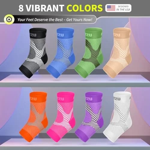 BLITZU Compression Socks for Plantar Fasciitis, Foot, Arch & Ankle Support, Large/X-Large (1 Pair) | FDA Approved Medical Grade Support thumbnail 8