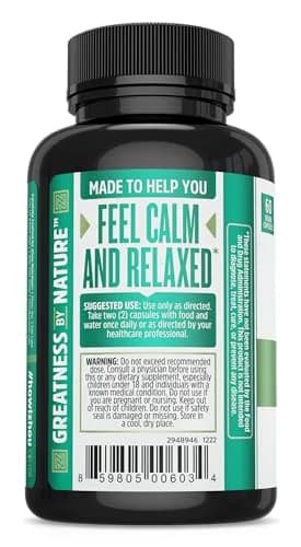 Zhou Calm Now Calm Supplement 60 Veggie Capsules | Adaptogen & B-Vitamin Blend for Stress Relief thumbnail 3