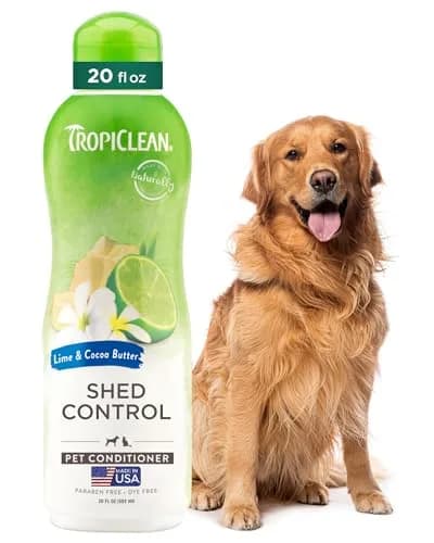 TropiClean Lime & Cocoa Butter Shed Control Dog & Cat Conditioner 591ml (20 Fl Oz) | Reduces Shedding, Softens Coat thumbnail 1