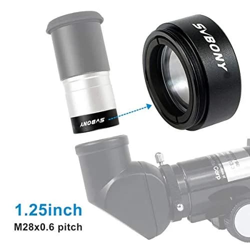 SVBONY 0.5X Telescope Focal Reducer 1.25 inch Filter Thread | Doubles Field of View for Astrophotography thumbnail 3