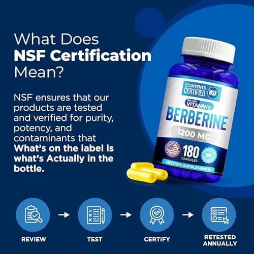 We Like Vitamins NSF Certified Berberine Supplement 1200mg | Supports Metabolic Health (70-120 chars) thumbnail 2