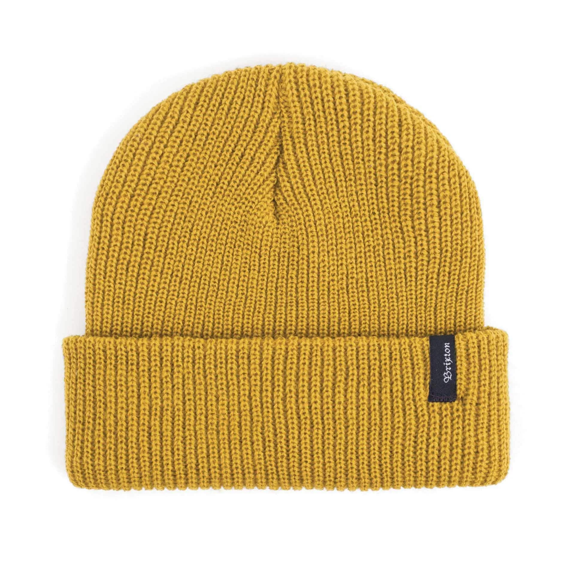Brixton Heist Beanie Mustard | Stylish 100% Acrylic Headwear for All Seasons