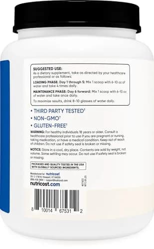 Nutricost Creatine Monohydrate Micronized Powder 1 KG (2.2 LB) | High Protein Nutritional Supplement thumbnail 4