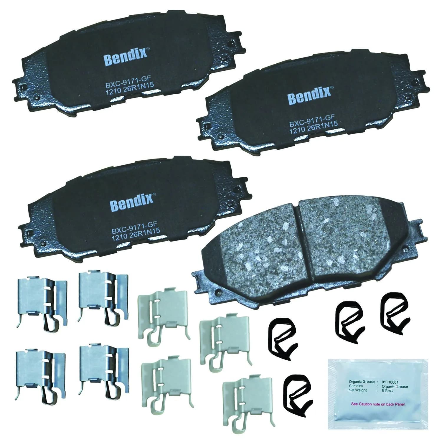 Bendix Priority1 CFC1210 Ceramic Front Brake Pads for Select Lexus, Pontiac, Toyota Models | OE Fit & Quiet Performance