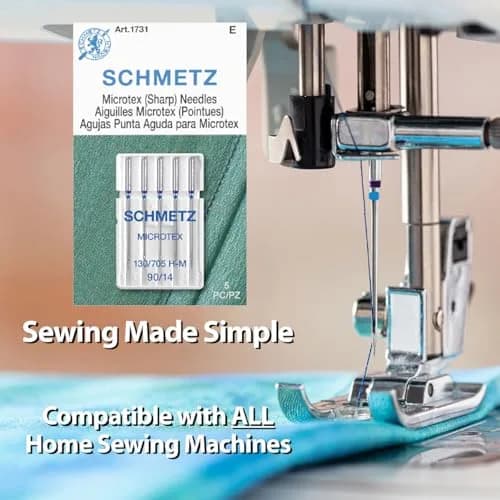 SCHMETZ Microtex Sharp Sewing Machine Needles 90/14 (3.7cm) | Precision Quilting & Topstitching thumbnail 2