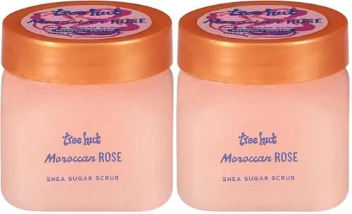 Tree Hut Moroccan Rose Shea Sugar Body Scrub with Shea Butter & Essential Oils, 510g (18 Oz) - main product image