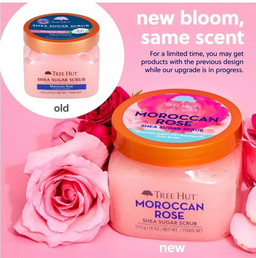 Tree Hut Moroccan Rose Shea Sugar Body Scrub with Shea Butter & Essential Oils, 510g (18 Oz) - view 3