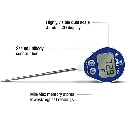 DeltaTrak 11050 Professional Digital Meat Thermometer 155°C (311°F) | NSF Certified Waterproof Lollipop Thermometer thumbnail 2
