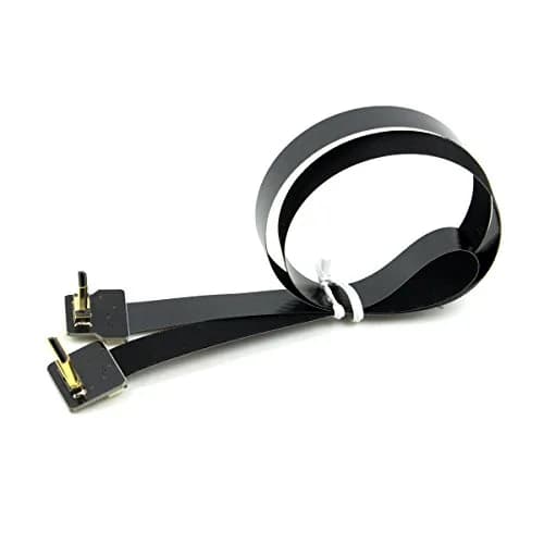 cablecc 90 Degree Down Angled FPV Micro HDMI Male to Mini HDMI 50cm | Flexible Gimbal Connection for GOPRO thumbnail 2