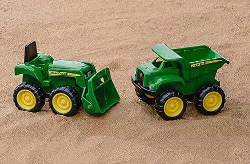 TOMY John Deere Sandbox Vehicle Set Dump Truck and Tractor 2-Pack | Officially Licensed Toy thumbnail 5