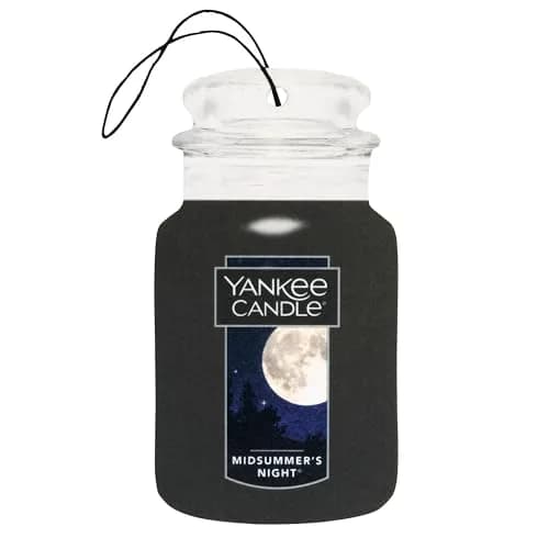 Yankee Candle Midsummer's Night Paper Car Jar Air Freshener | 1 Count (Pack of 1) thumbnail 1